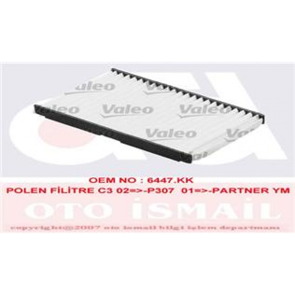 (x) POLEN FİLTRESİ C2 03>C3 02>C4 04>P307 00>P308 07> 1.4-1.4 16V-1.6 16V-1.6HDI-2.0HDI